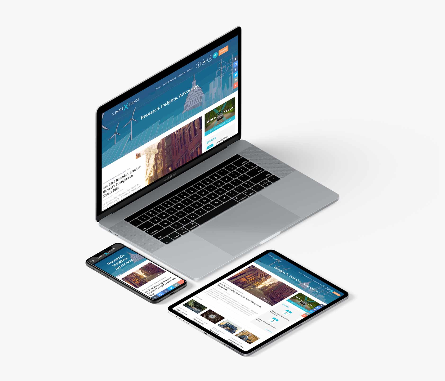 Climate XChange site across devices